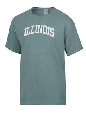 Image of ILLINOIS FASHION ARCH COMFORT WASH T-SHIRT -  cypressgreen